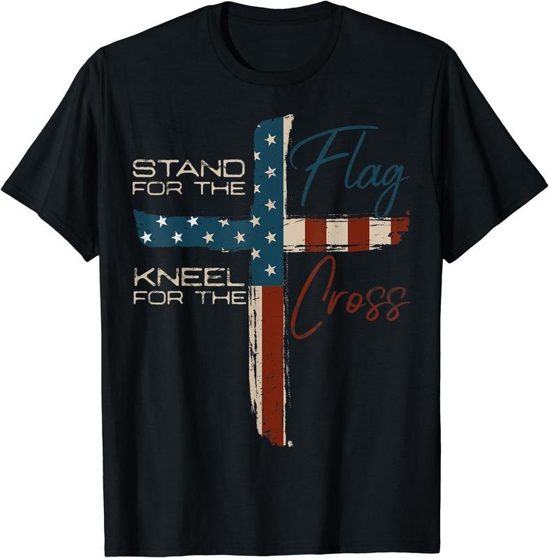 USA Flag Religious Quote 4th of July Christian Faith T-Shirt | Unisex Cotton Tee Gift, Crewneck, Short Sleeve Hoodie,...