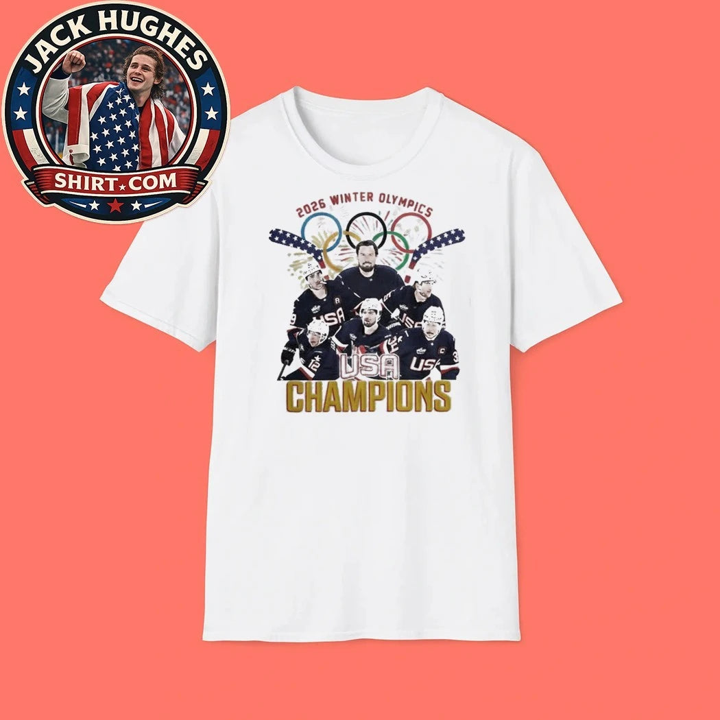 USA Hockey 2026 Winter Olympics Champions Graphic T-Shirt