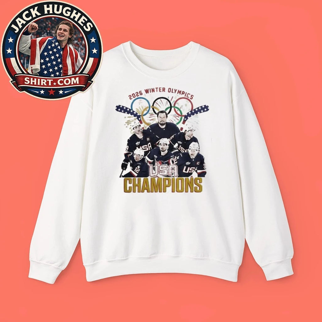 USA Hockey 2026 Winter Olympics Champions Graphic T-Shirt