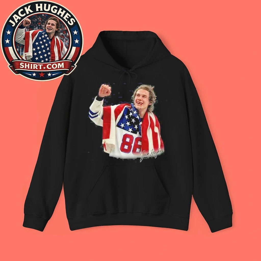 USA Hockey Gold 2026 Jack Hughes Olympic Gold Hockey Fan Tee Shirt