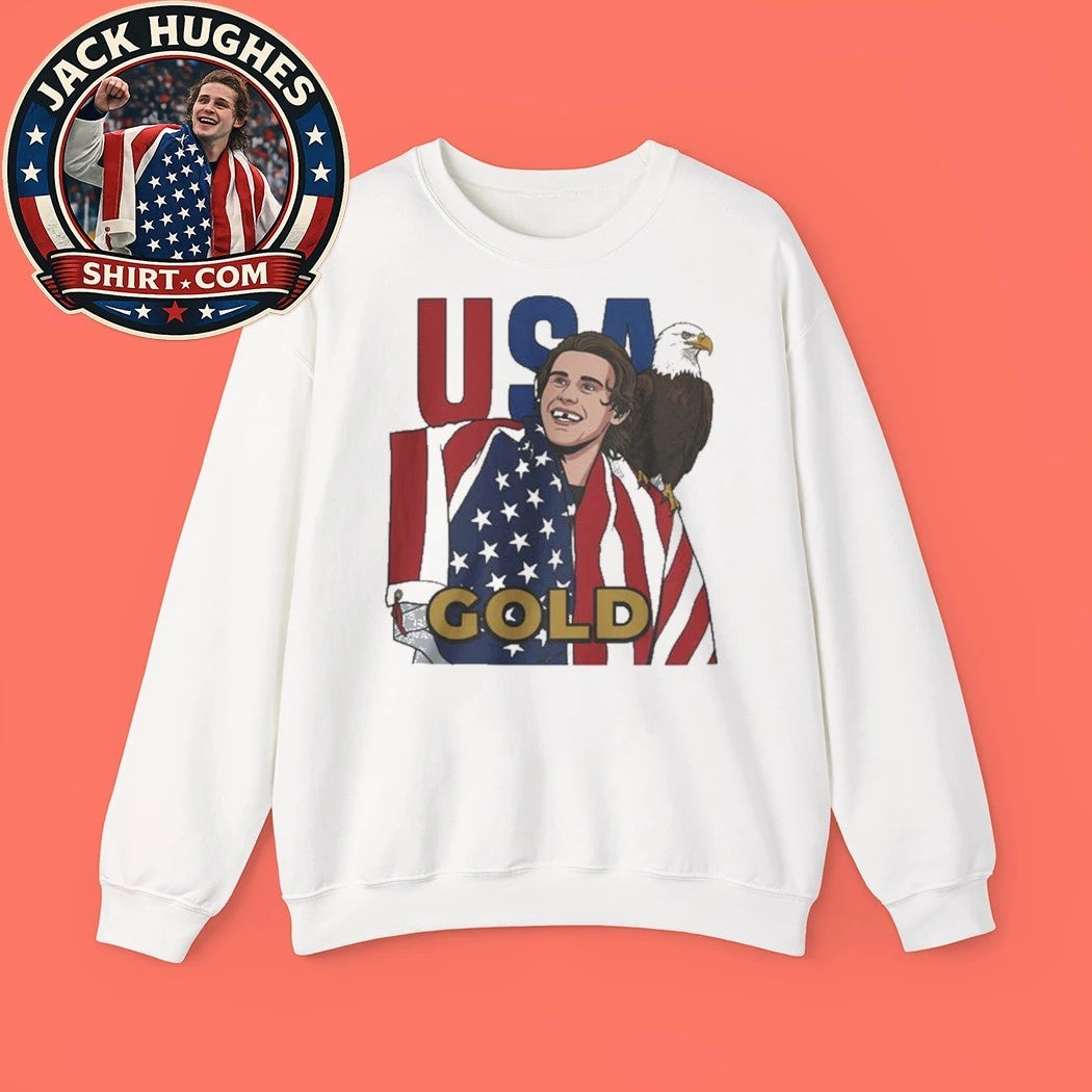 USA Hockey Gold Medal Bald Eagle 2026 Tee Shirt