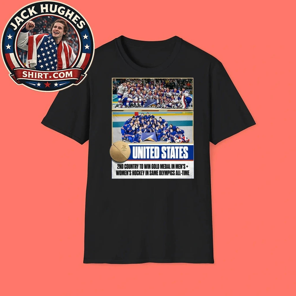 USA Hockey Gold Medal Merch Team USA Ice Hockey Winter Olympics 2026 New T-Shirt