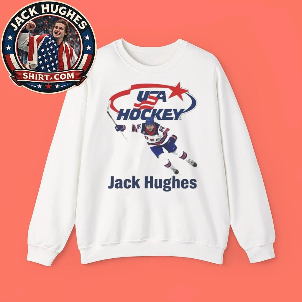 USA Hockey Jack Hughes Golden Goal 2026 Tee Shirt