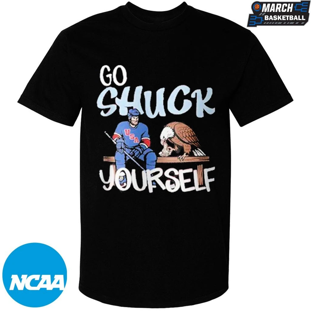 USA Hockey Team Go Shuck Yourself Eagle T-shirts