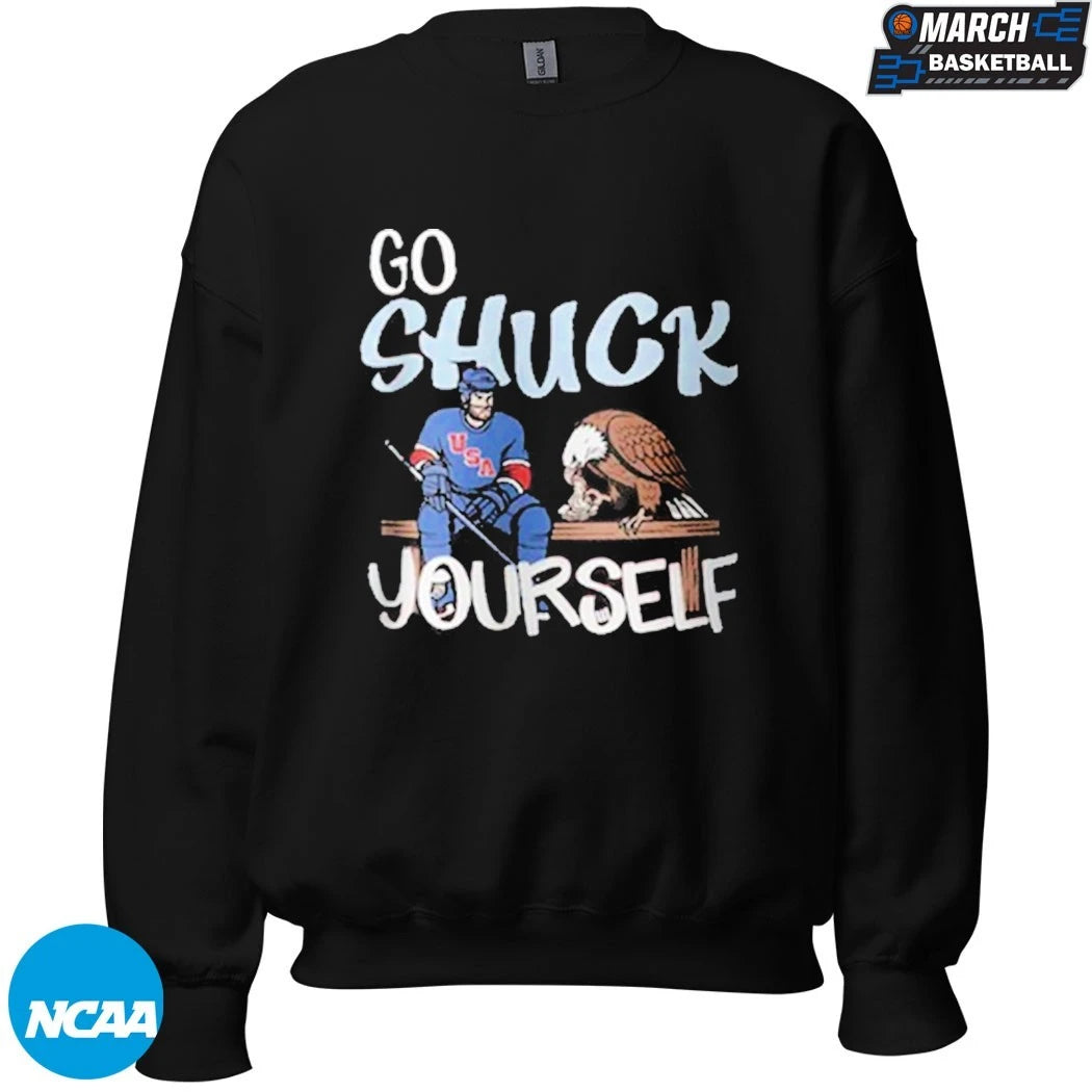 USA Hockey Team Go Shuck Yourself Eagle T-shirts