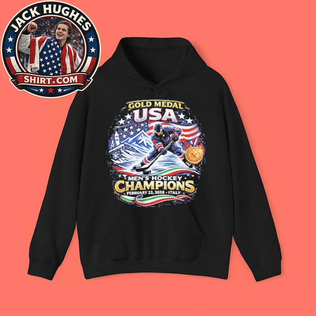 USA Men’s Hockey Gold Medal Champions February 22 2026 Italy New Shirt