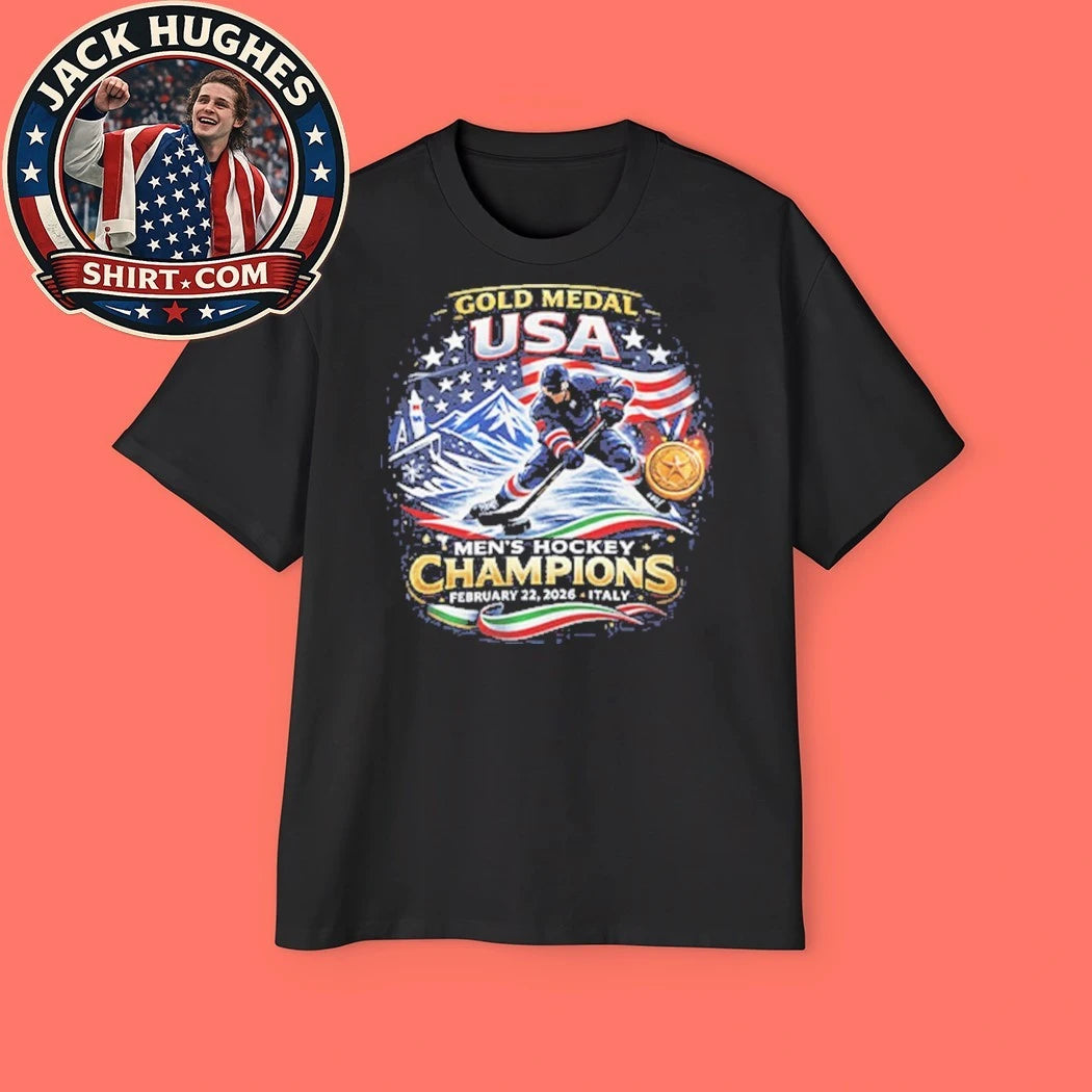 USA Men’s Hockey Gold Medal Champions February 22 2026 Italy New Shirt