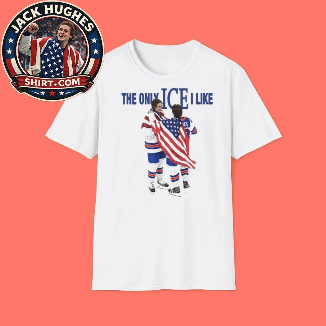 USA Olympic Gold Medal Hockey Jack Hughes, Jack Hughes Quinn Hughes Champions, Step Brothers Ice Hockey, USA Hockey Graphic T-Shirt