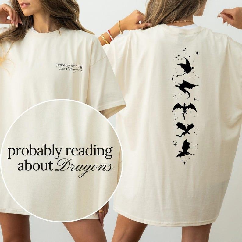 USA Probably reading about Dragons shirt Dragon Rider Fourth Wing merch bookish book merch tshirt Xaden Riorson Violet...
