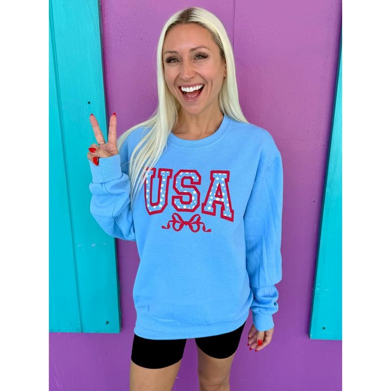 USA Stars Blue Sweatshirt T-Shirts, Hoodie | HypeCrazeTee.com