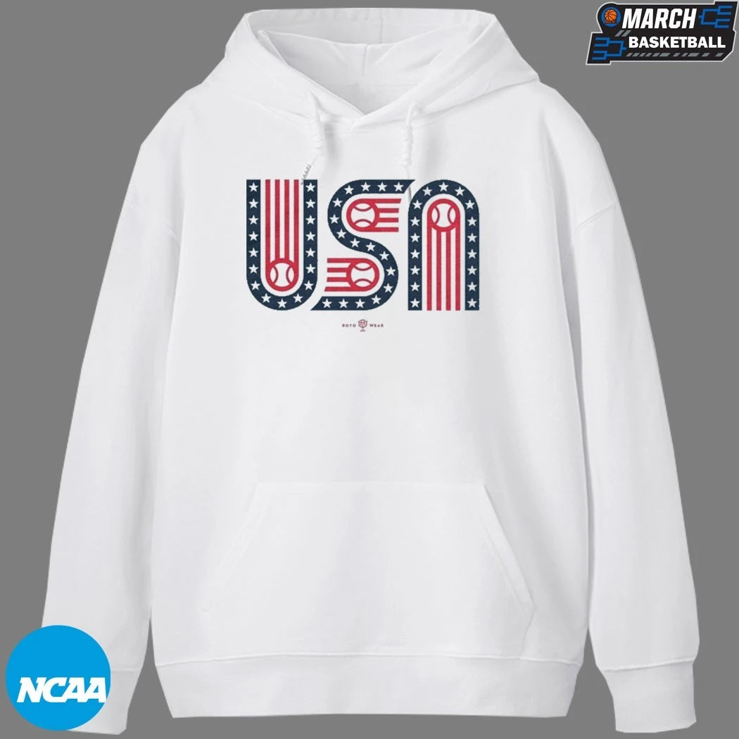 USA Stars Stripes And Baseball T-Shirts