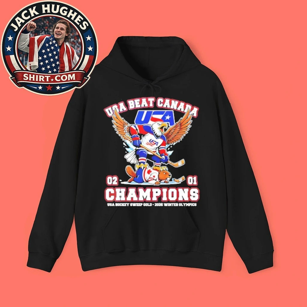 USA beat Canada Golden Gold Medalists Women’s Ice Hockey Olympic Champions 2026 New T-Shirt