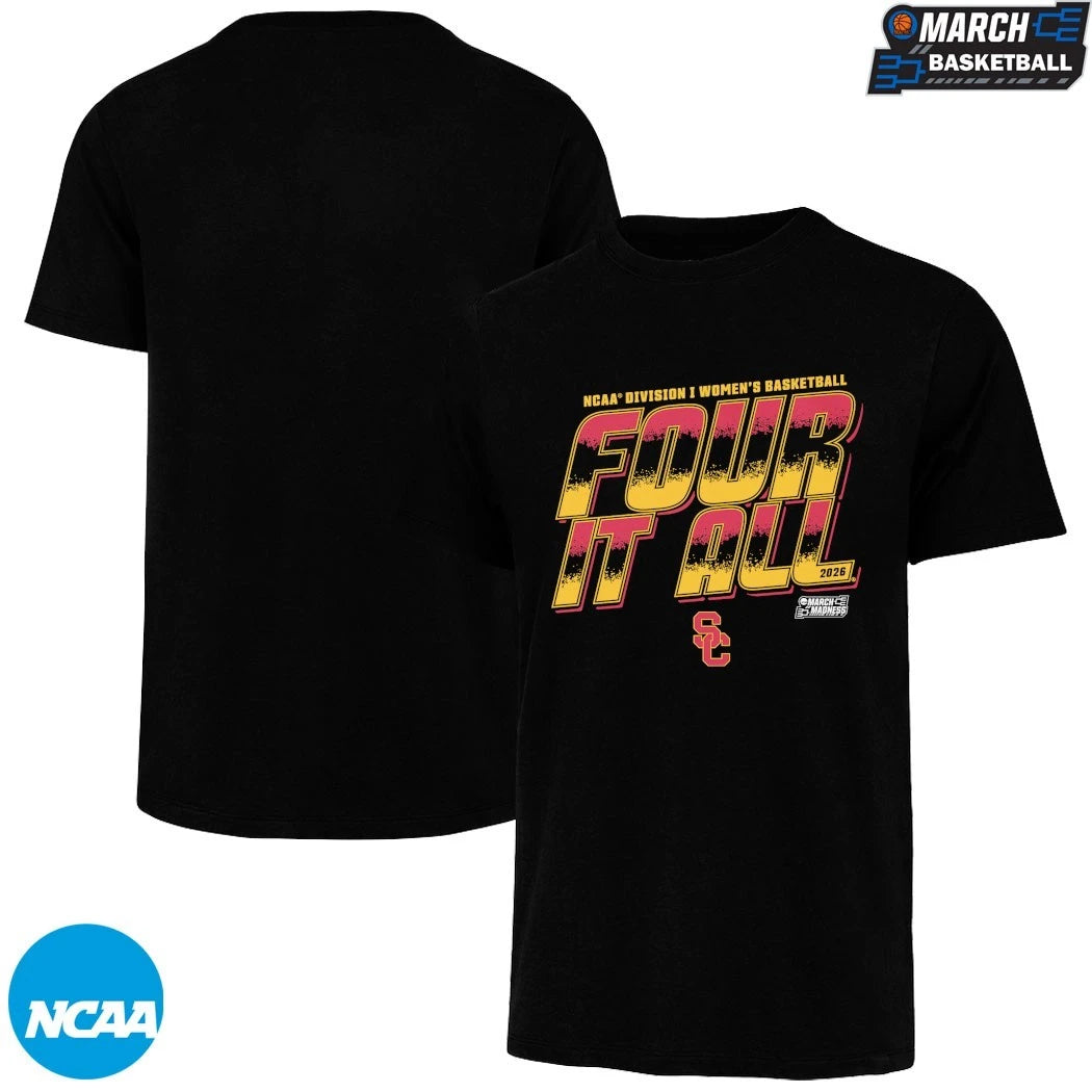 USC Trojans Four It All 2026 NCAA Women’s Basketball March Madness T-shirts