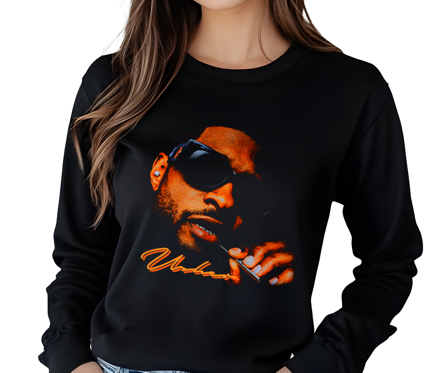Usher Vintage Long Sleeve T-Shirt – Retro R&B Streetwear Tee, Iconic Music Artist Shirt