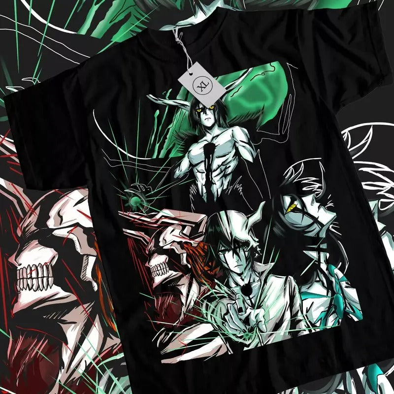 Ulquiorra Bleach T-Shirt Cifer Ichigo Kurosaki Manga Horror Anime Shirt All Size Hoodie, Sweatshirt | HypeCrazeTee.com