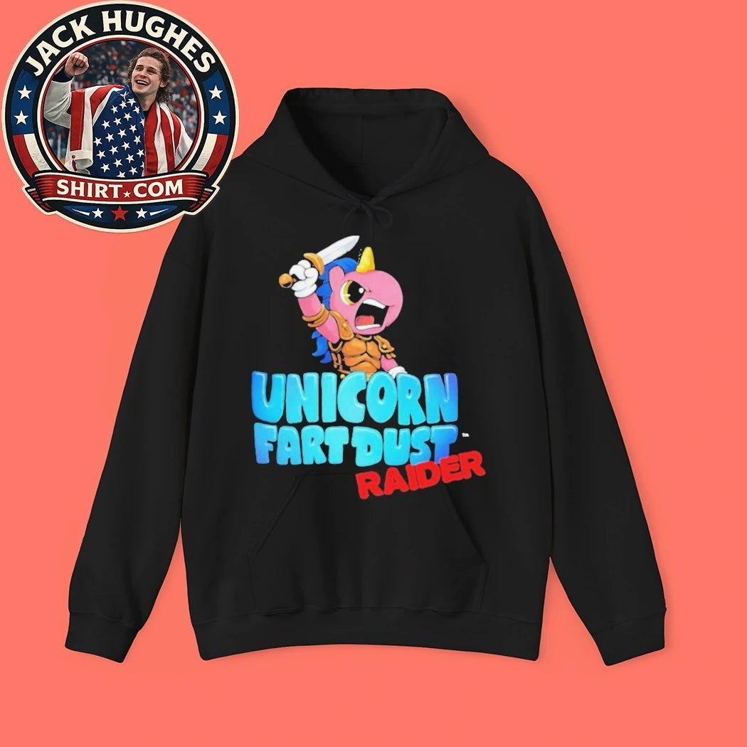 Unicorn Fart Dust Raider Funny Cartoon Warrior Shirt
