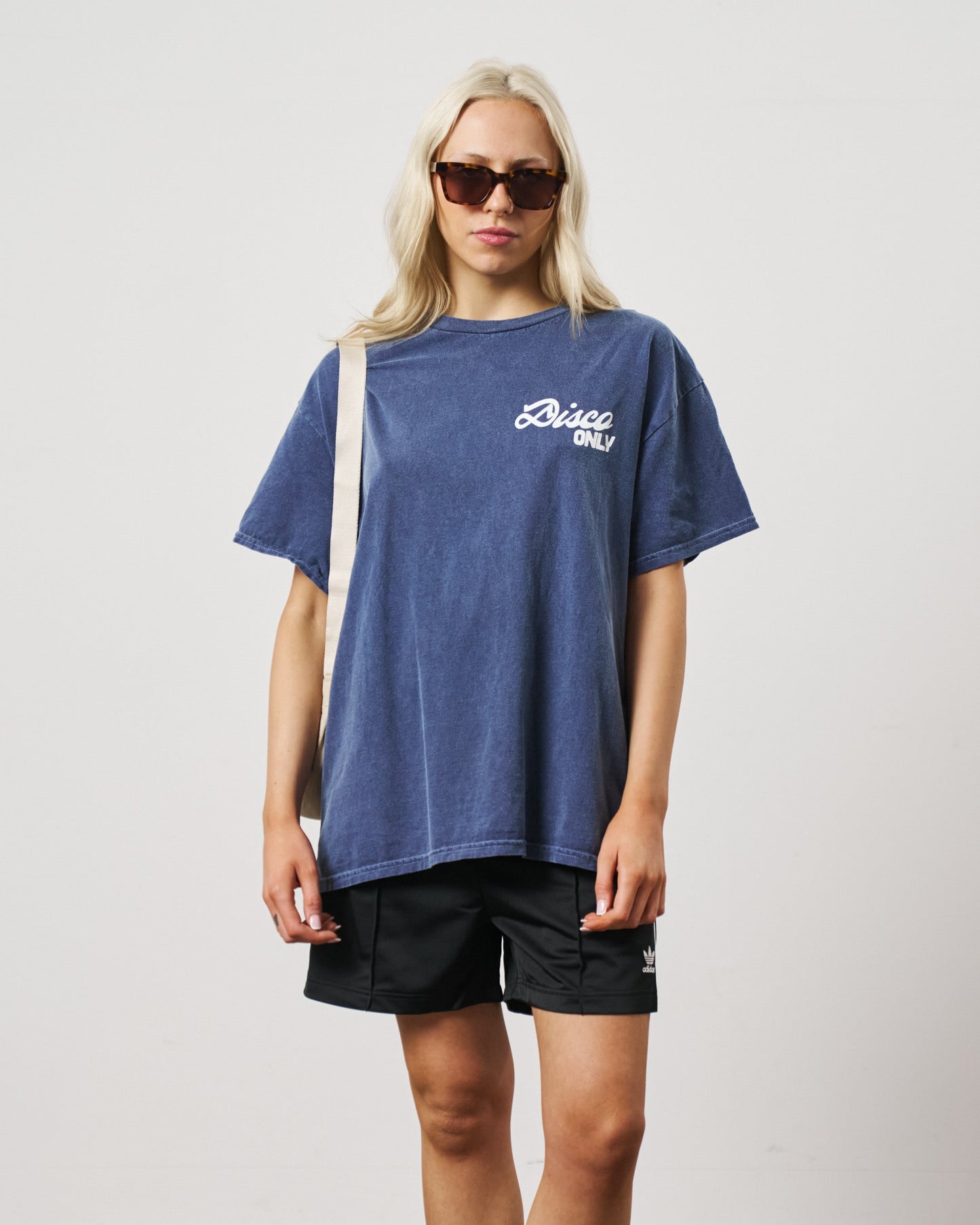 DISCO ONLY 'Time To Boogie' Vintage Washed Tee - Navy