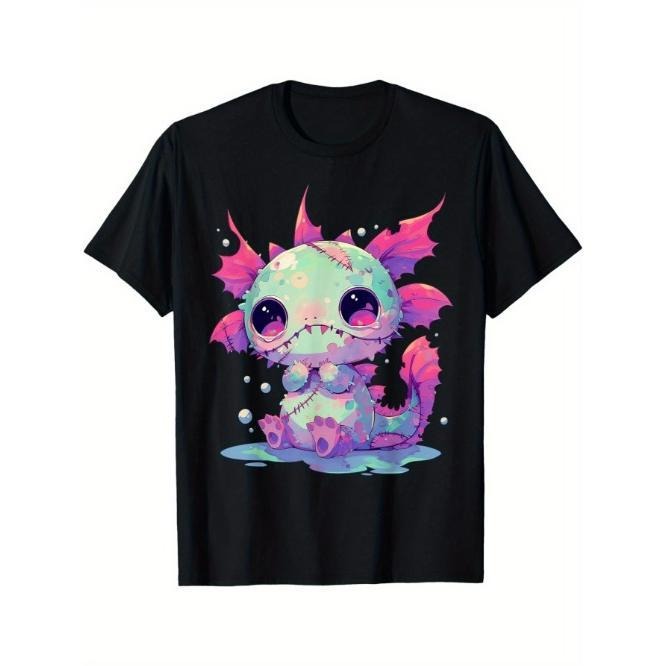 Unique Kawaii Pastel Goth Creepy Cute Zombie Axolotl Graphic T-Shirt Made in USA Hoodie, Sweatshirt | HypeCrazeTee.com