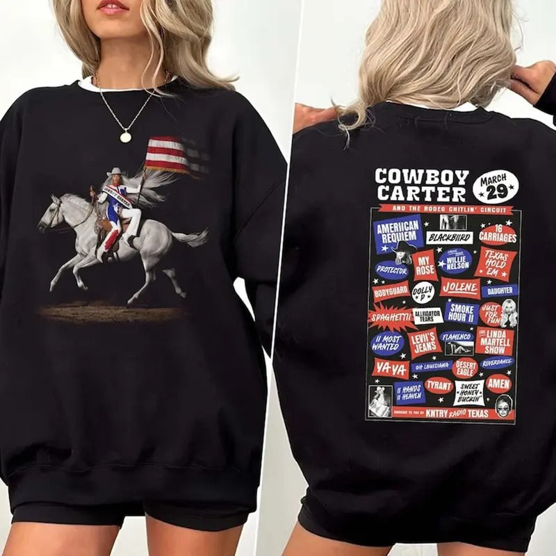 Unisex Beyoncee Cowboy Carter Shirt Womenswear Hoodie, Sweatshirt | HypeCrazeTee.com