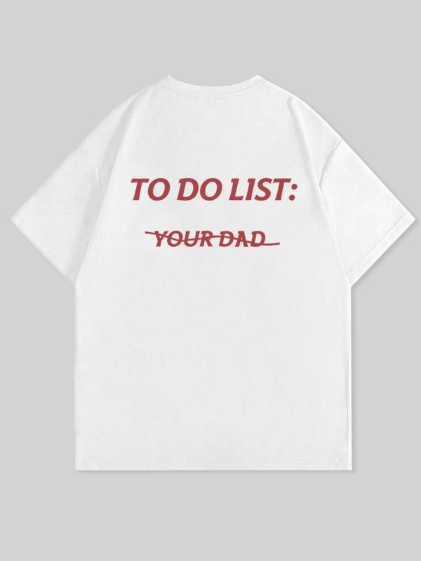 Unisex Casual Loose-Fitting Summer T-Shirt, Slogan Letter Pattern, Moderate Fabric Thickness, Perfect Gift for All...