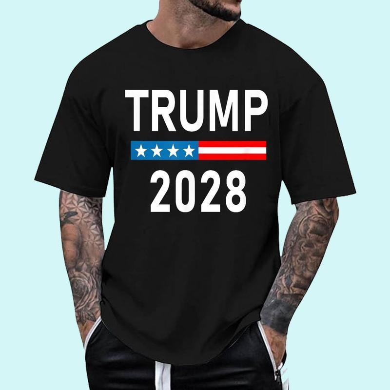 [Unisex Cotton] President Donald Trump 2028 T-Shirt , Short Sleeve, Top Unisex Hoodie, Sweatshirt | HypeCrazeTee.com