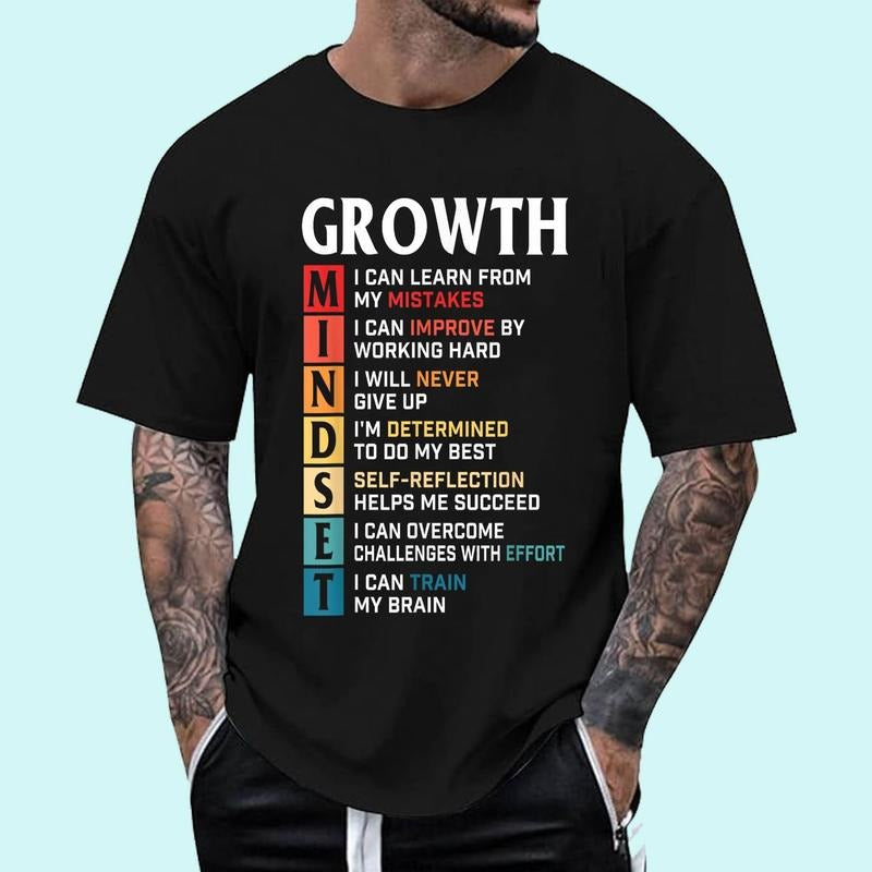 [Unisex Cotton Shirt] Growth Mindset Definition - Motivational Quote Inspiration T-Shirt Hoodie, Sweatshirt