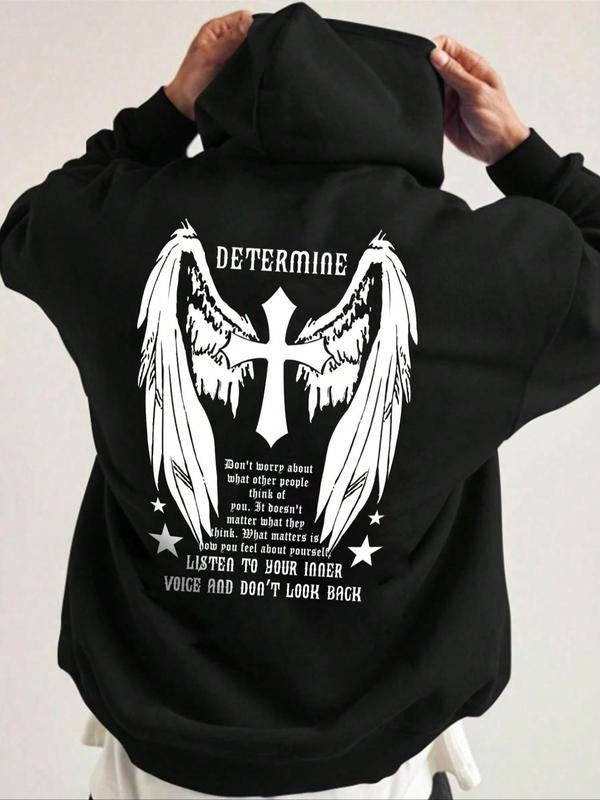 Unisex Essentials Hoodie, Regular Fit Graphic Drop Shoulder Hoodie, Fashion Casual Drawstring Pocket Hooded Sweatshirt,...