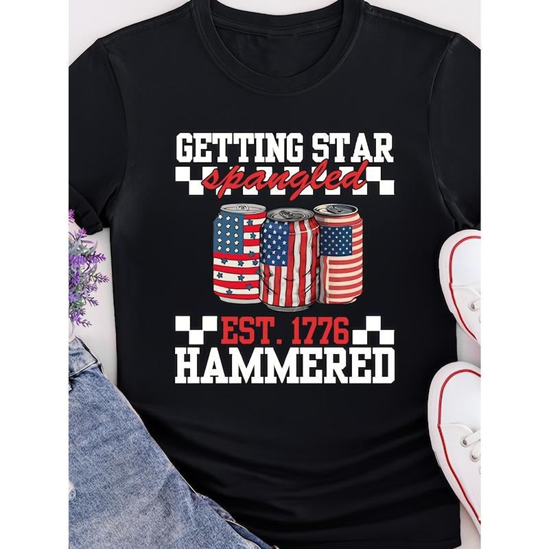 Unisex Getting Star Spangled Hammered Graphic T-Shirt