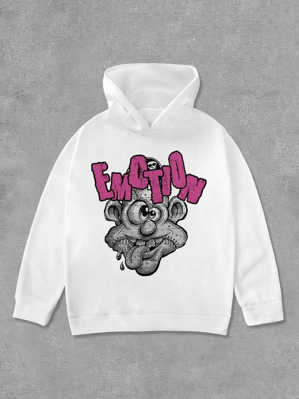 Unisex Graphic Print Hoodie, Casual Long Sleeve Hooded Sweatshirt for Fall & Winter, Fashion Men's & Women's Top for...