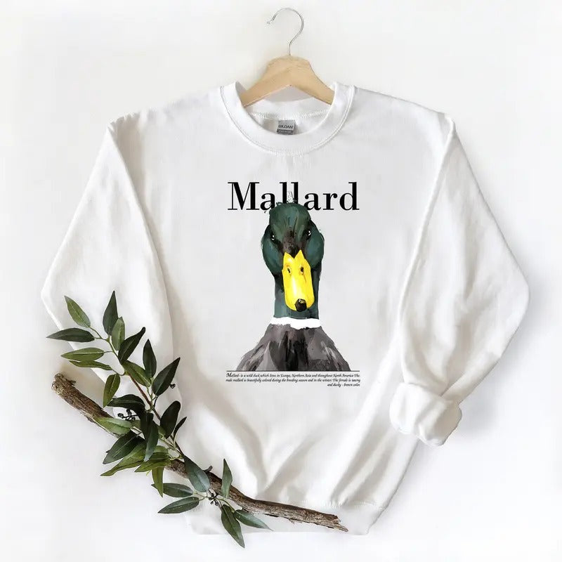 Unisex Mallard Duck Graphic tee shirt, sweatshirt, hoodie, Cotton, Gift for friend family | HypeCrazeTee.com