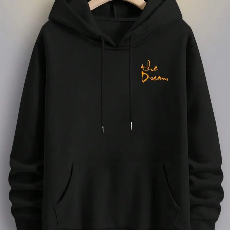 Unisex Men's Graphic Drawstring Essentials Hoodie, Regular Fit Casual Pocket Long Sleeve Hooded Sweatshirt, Men Clothes...
