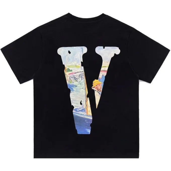 Unisex Oversized Big V Letter Printed T-Shirt Hoodie, Sweatshirt | HypeCrazeTee.com