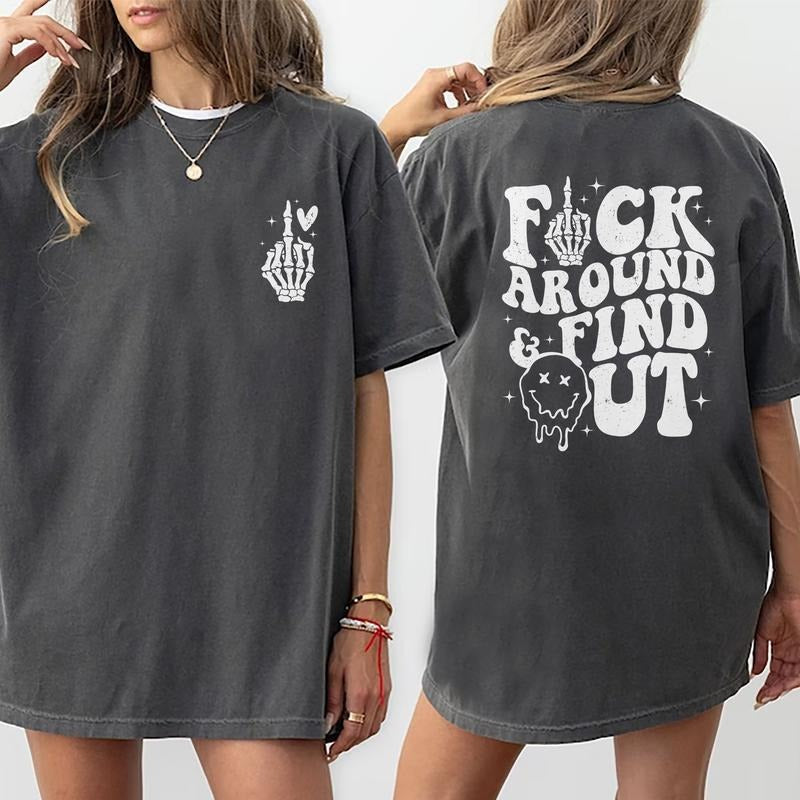 Unisex Street Wear Top, Funny T-shirt for Women, Funny Saying Womenswear, Cotton Fabric Casual Outfit For Women Hoodie,...