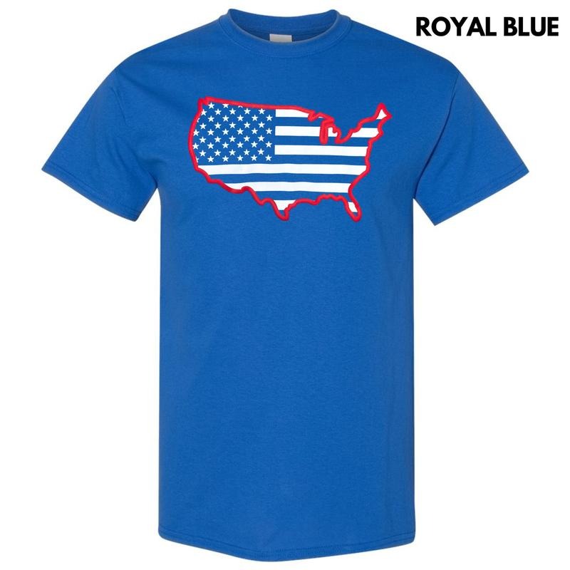 United States Red Puff Gildan Short Sleeve T-Shirt Hoodie, Sweatshirt | HypeCrazeTee.com