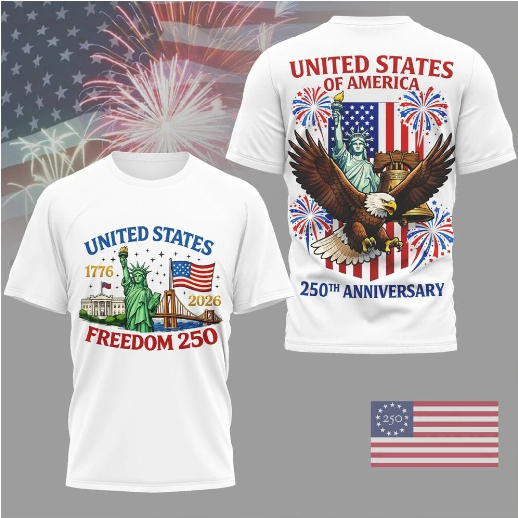 United States of America 250th Anniversary Statue of Liberty Eagle Shirt