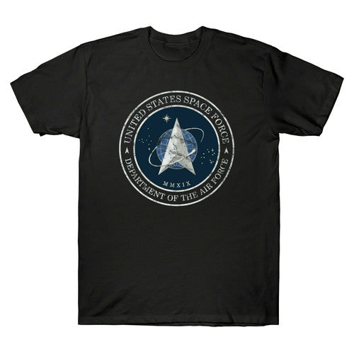 United States Space Force Distressed Vintage Logo Man's T-Shirt Tee