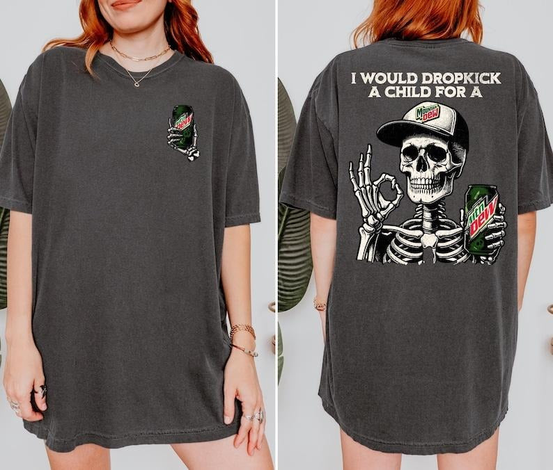 [Up To 5XL] Mountain Dew Trendy Soda Shirt Mountain Dew Skeleton Shirt, Mountain Dew Soda, Gift for Her, Gift for Him,...