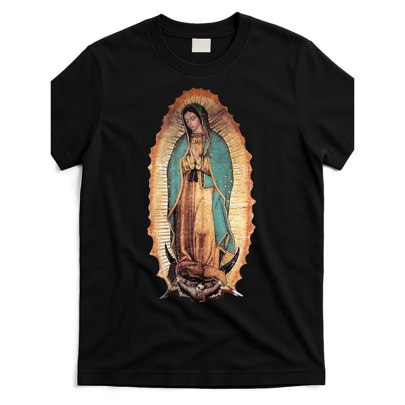 Us Independence Day Real Mary Catholic T Shirt For Men And Women 2025 Summer Short Sleeve Printed Cotton Tee Same Style...