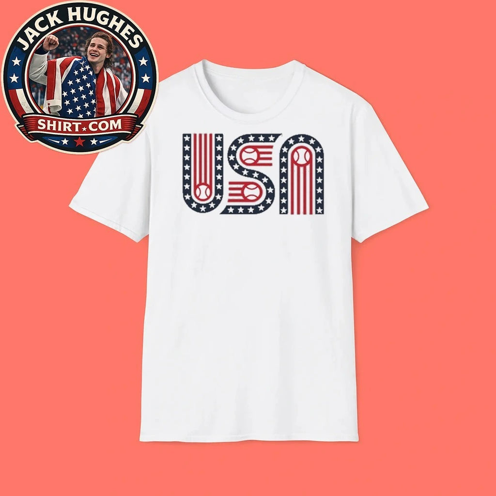 Usa Stars Stripes And Baseball Hoodie
