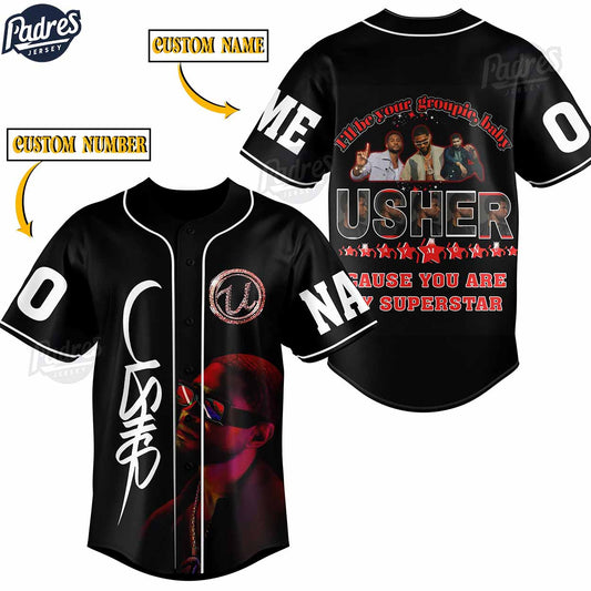 Usher Singer Custom Baseball Jersey - Padres Jersey Oasis: Elevate Your Baseball Style Game