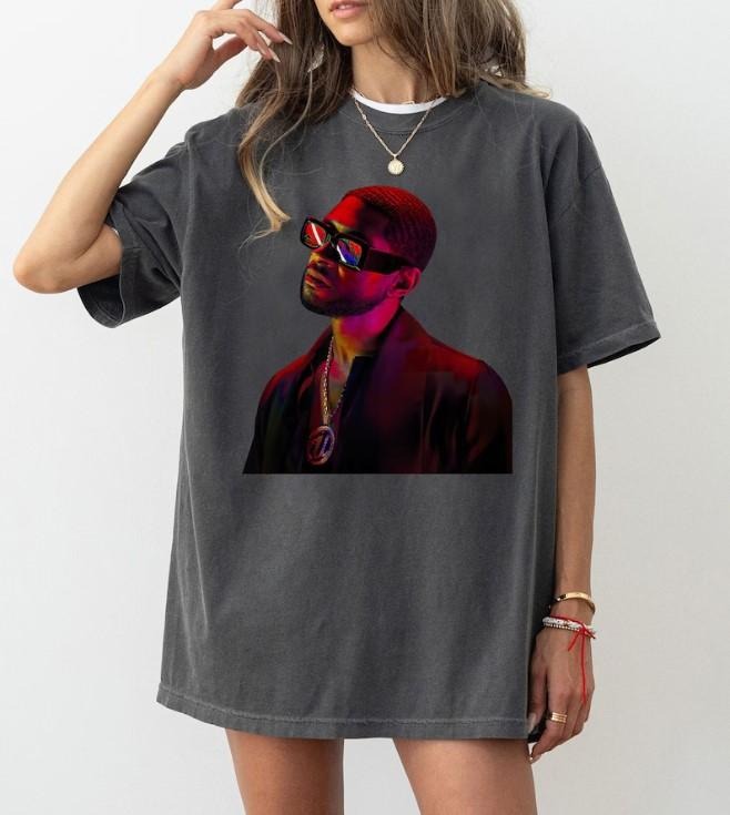 Ussher Shirt Usherr Concert 2024, Uusher Graphic Tee Cotton Fabric Love Hoodie, Sweatshirt | HypeCrazeTee.com