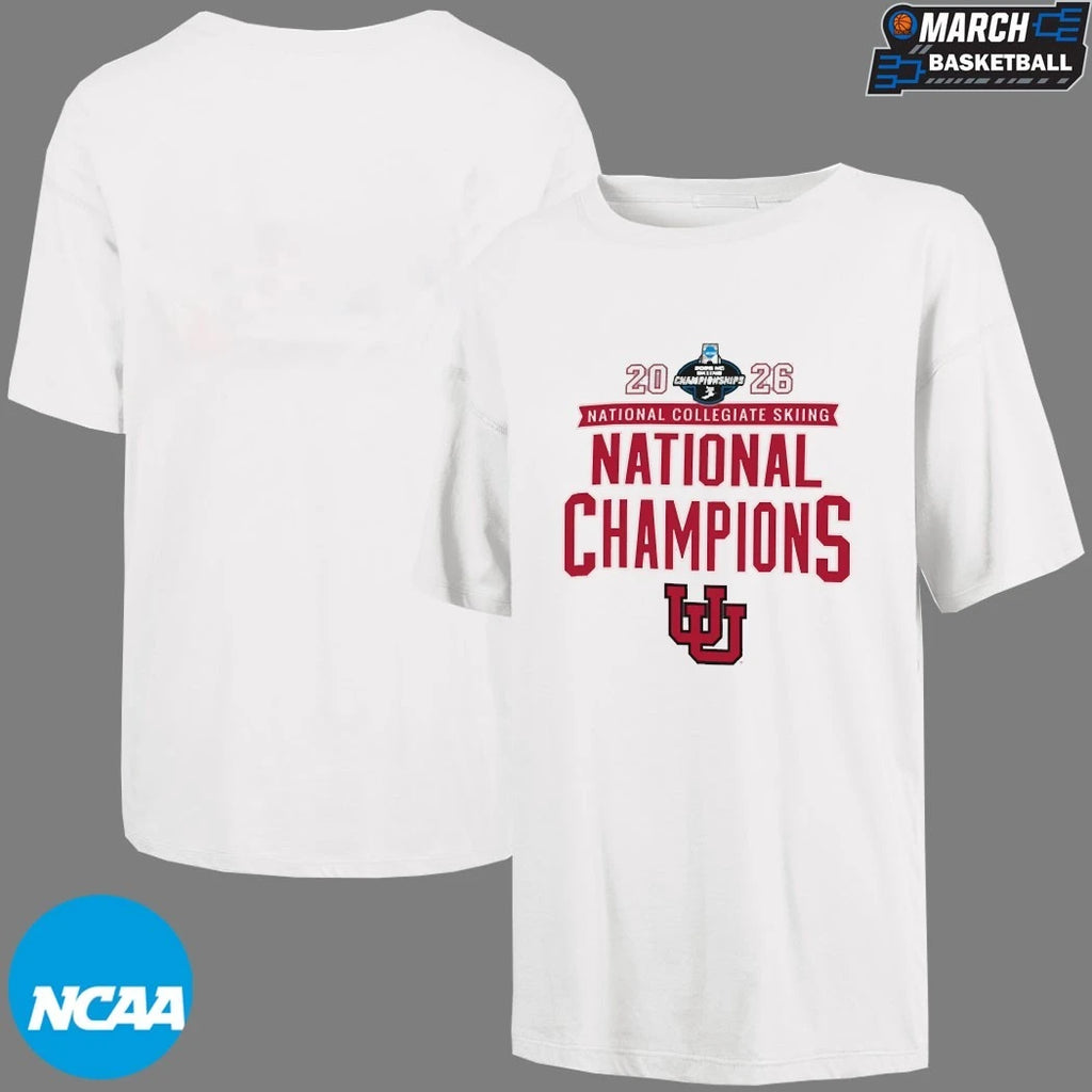 Utah Utes 2026 NCAA Skiing National Champions T-Shirts