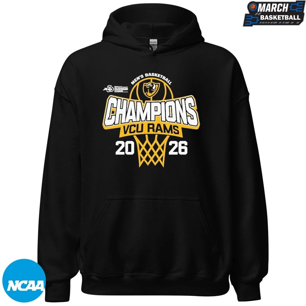 VCU Rams 2026 A-10 Men’s Basketball Tournament Champions T-Shirts