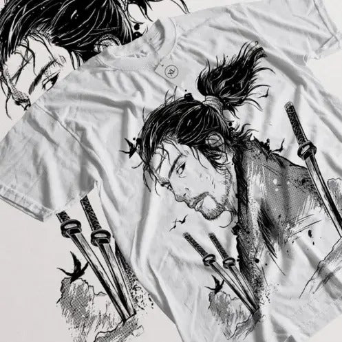 Vagabond T-shirt Musashi Miyamoto Matahachi Honiden Anime Manga Shirt All Size Hoodie, Sweatshirt | HypeCrazeTee.com