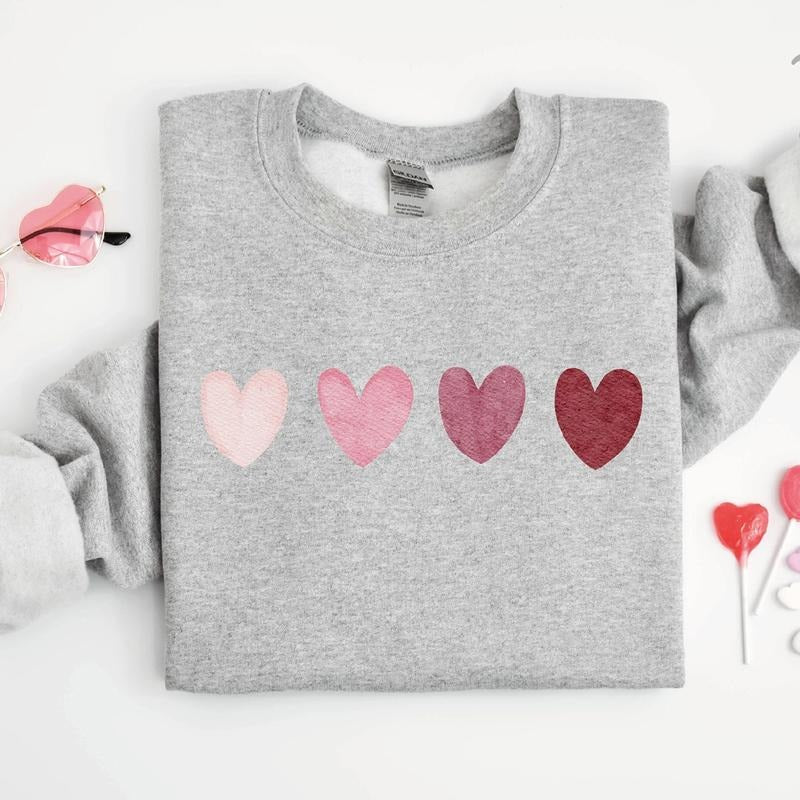 Valentine Heart Crewneck Sweatshirt, Hoodie, T-shirt | HypeCrazeTee.com