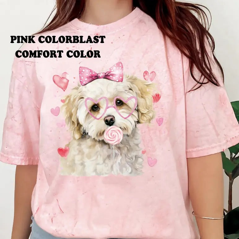 Valentine Maltipoo Dog Shirt ~ Unisex Apparel Relaxed Fit Printed In The USA Clothing Womenswear Casual Comfort Cotton...