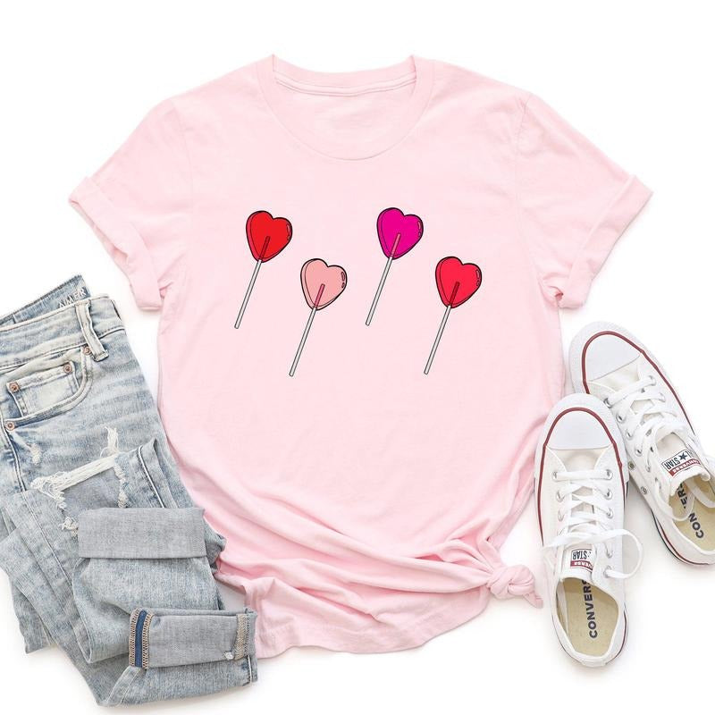 Valentine's Candy, Lollipop, Sweet Heart, Super Soft Tshirt, Valentine's Day Hoodie, Sweatshirt | HypeCrazeTee.com