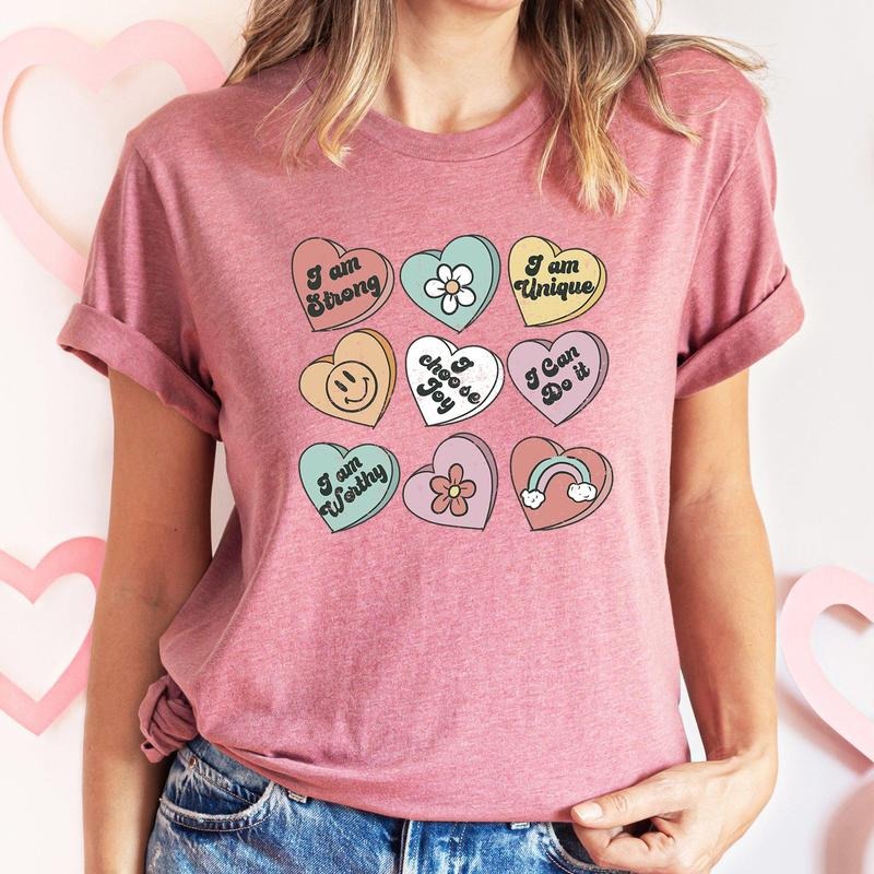 Valentine's Sweet Hearts, Candy, Super Soft Tshirt, Valentine's Day Hoodie, Sweatshirt | HypeCrazeTee.com