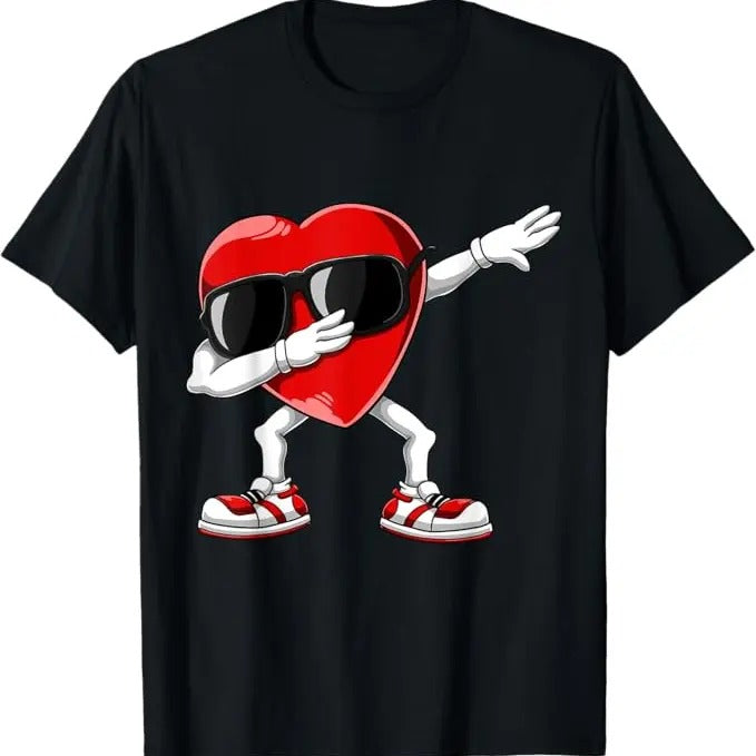 Valentines Day Gift, Dabbing Heart Funny Gifts Mens Valentines Day T-Shirt