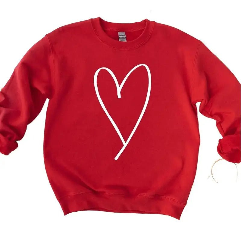 Valentines Day Heart Crewneck Sweatshirt, Hoodie, T-shirt | HypeCrazeTee.com